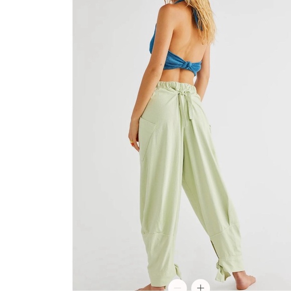 Free People Cream Pants Relaxed Fit - Picture 2 of 7